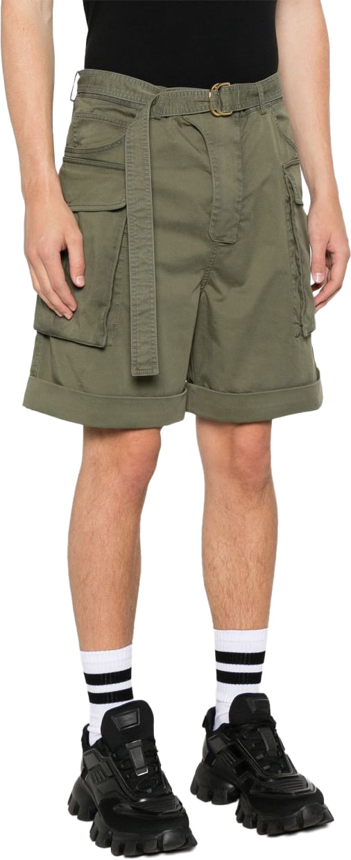 Balmain Shorts Khaki Donkergroen
