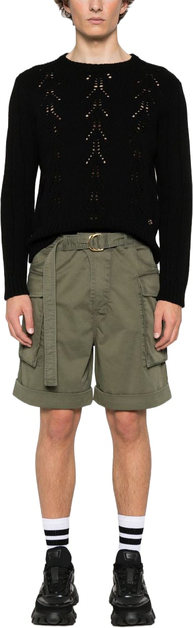 Balmain Shorts Khaki Donkergroen