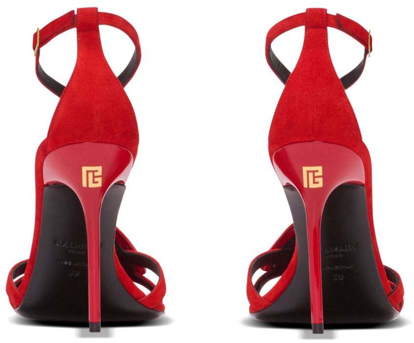 Balmain Sandals Rouge Rood