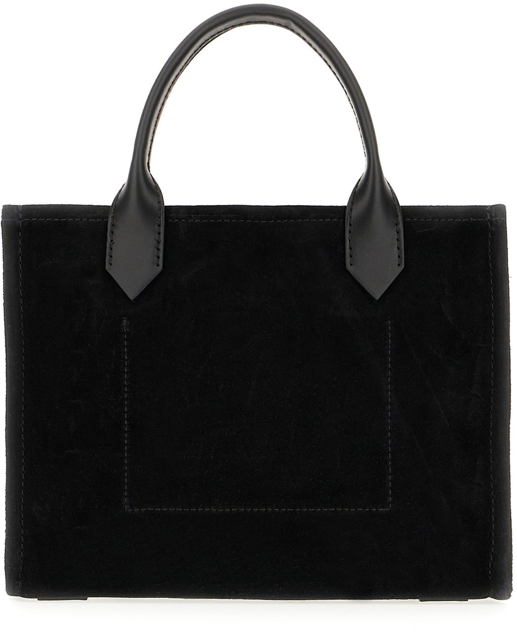 Balmain Balmain Black suede B-Army handbag Zwart