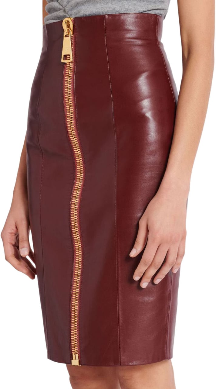 Balmain Skirts Aubergine Bruin