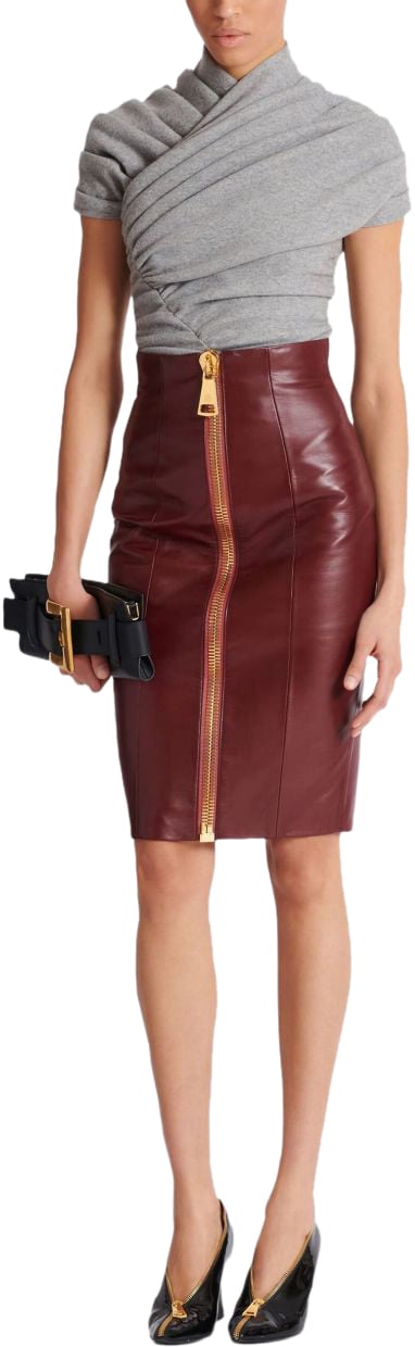 Balmain Skirts Aubergine Paars