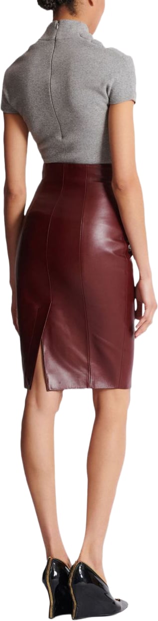 Balmain Skirts Aubergine Bruin