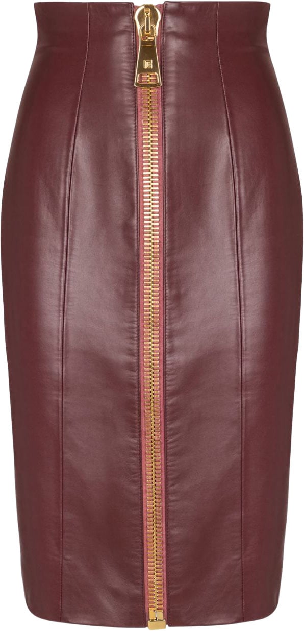 Balmain Skirts Aubergine Bruin