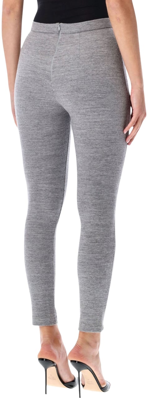 Balmain Wool Cotton Legging Grigio Grijs