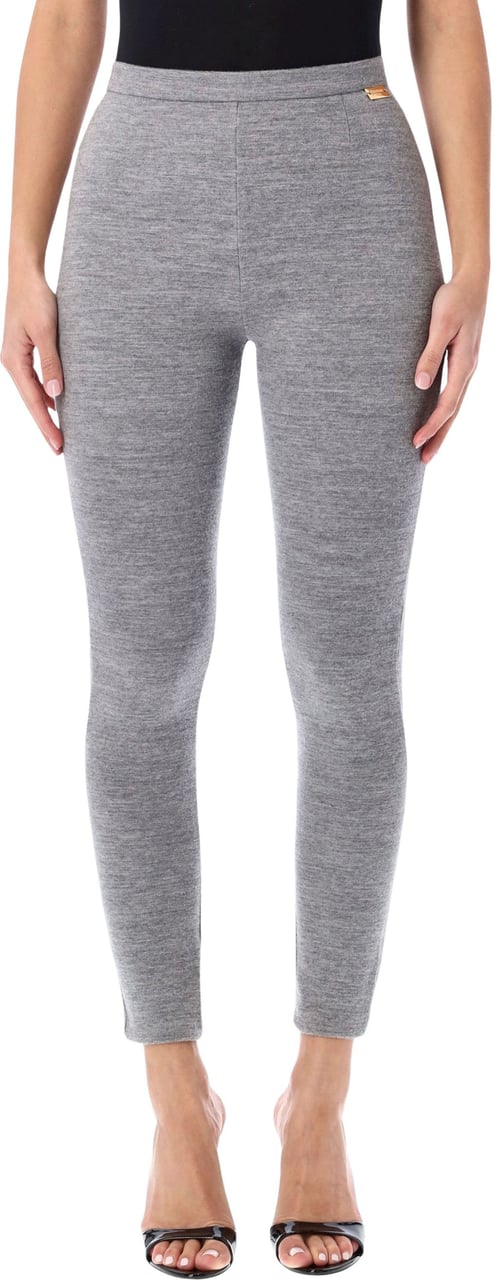 Balmain Wool Cotton Legging Grigio Grijs