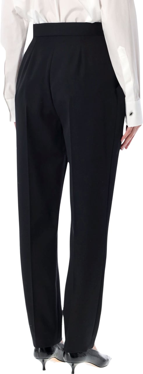 Balmain Balmain high-waisted grain de poudre trousers Zwart