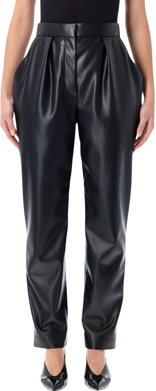 Balmain Eco Leather Pant Nero Zwart
