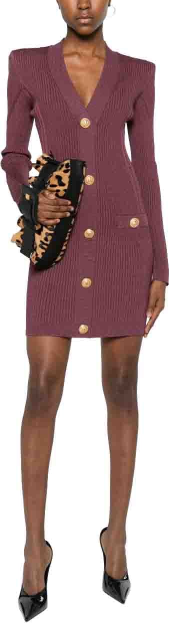 Balmain Dresses Purple Paars