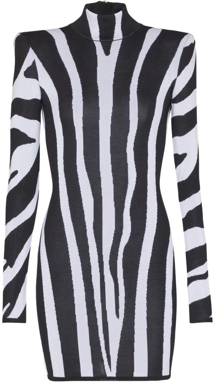 Balmain Dresses Noirblanc Zwart