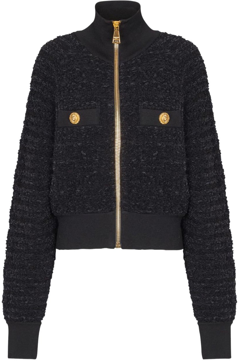 Balmain Coats Black Zwart
