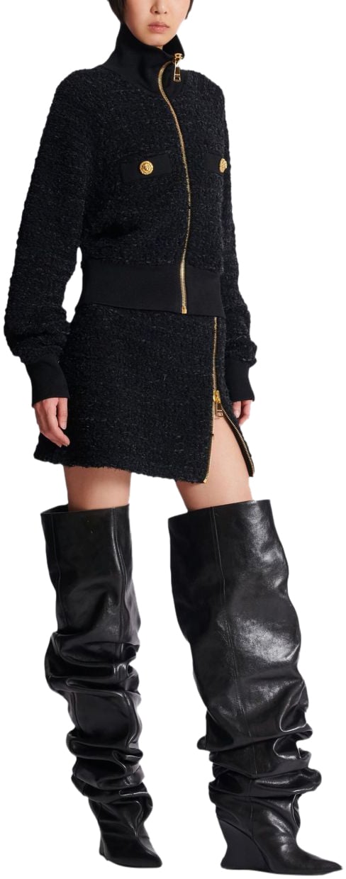 Balmain Coats Black Zwart