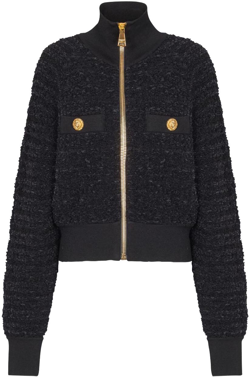Balmain Coats Black Zwart