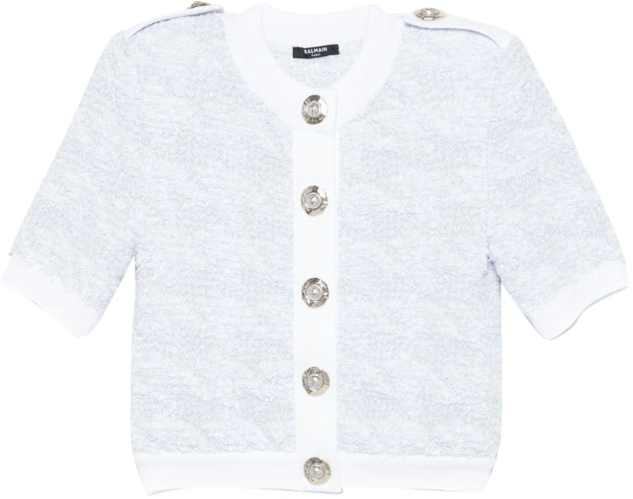 Balmain Sweaters Bleu Blanc Blauw