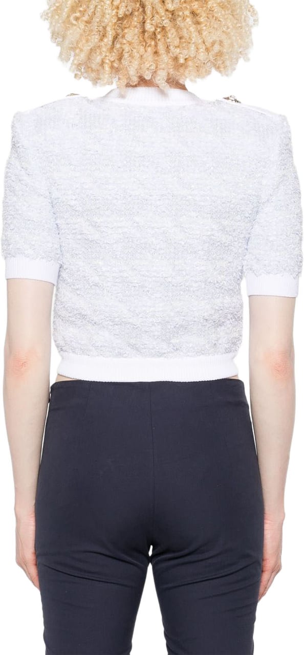 Balmain Sweaters Bleu / Blanc Lichtblauw