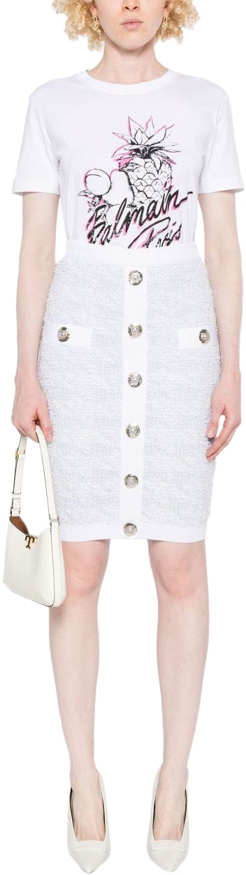Balmain Skirts Bleu Blanc Blauw
