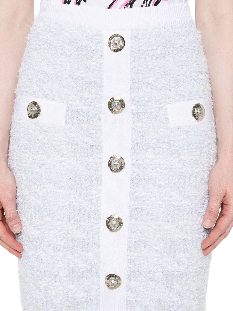 Balmain Skirts Bleu / Blanc Lichtblauw