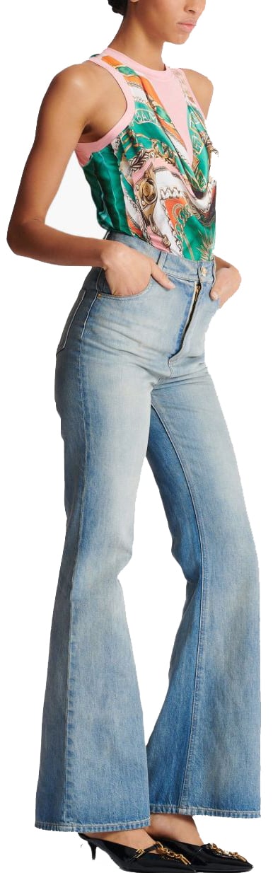 Balmain Trousers Denim Blauw