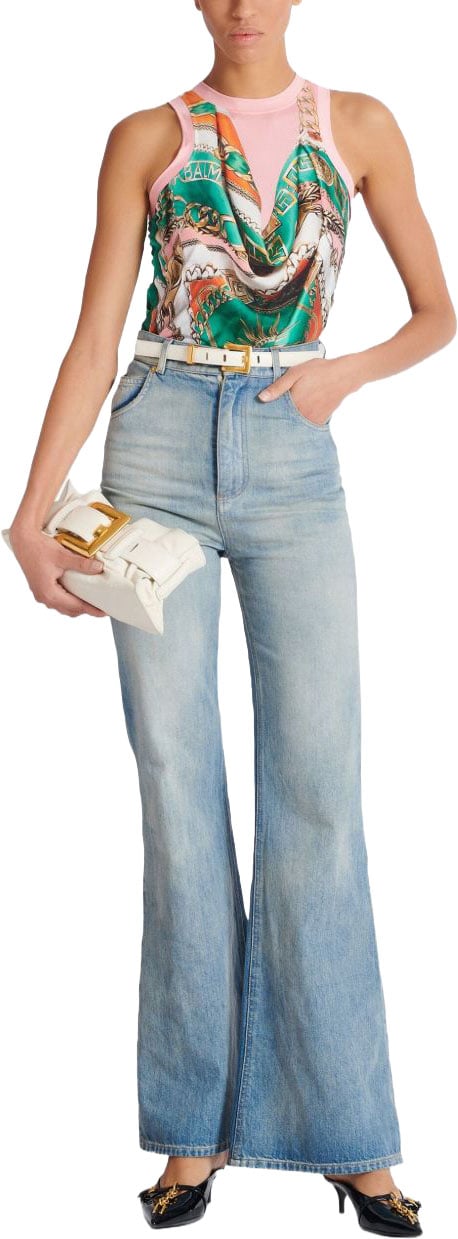 Balmain Trousers Denim Lichtblauw