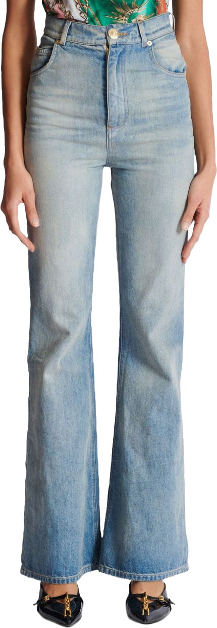 Balmain Trousers Denim Lichtblauw