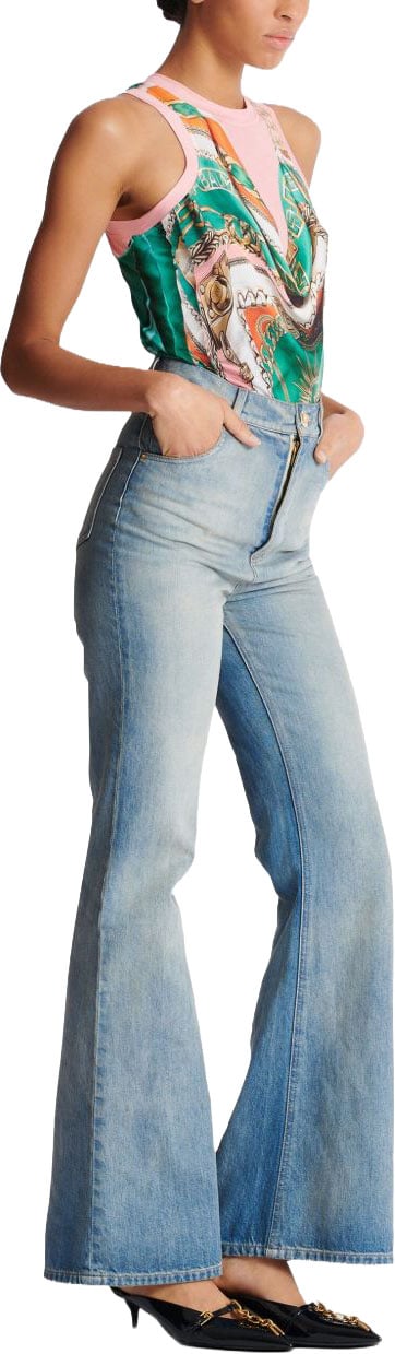 Balmain Trousers Denim Lichtblauw