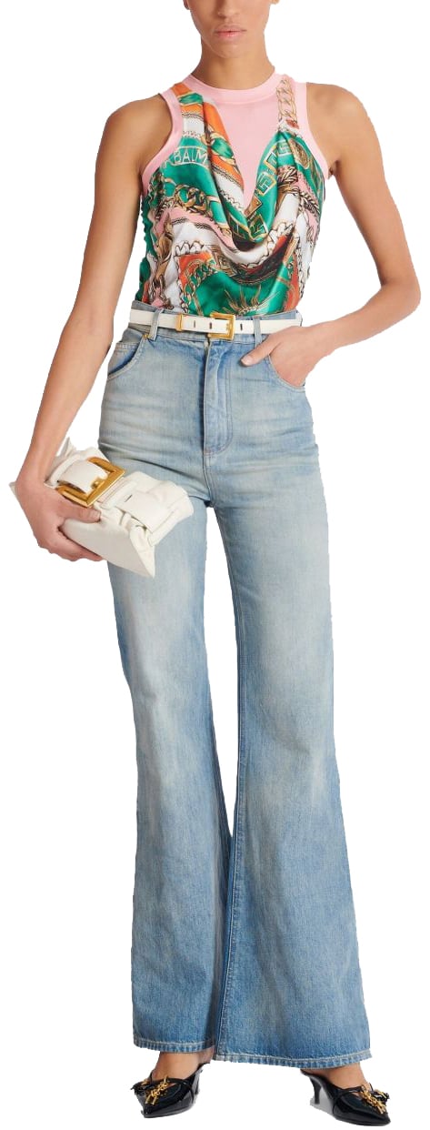 Balmain Trousers Denim Blauw