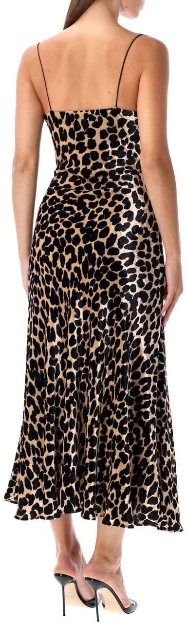 Balmain Strap Long Dress Leo Marrone Bruin