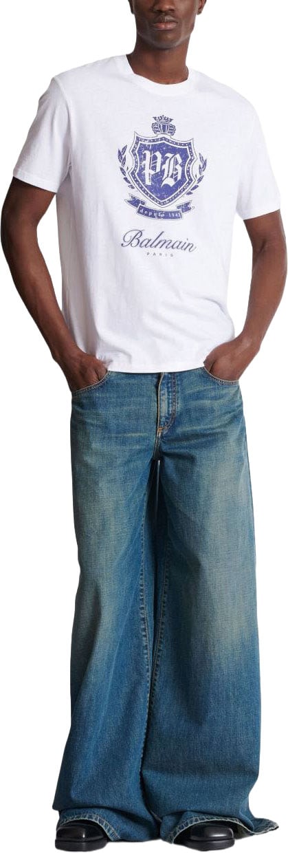 Balmain Graphic-Print White T-Shirt Wit