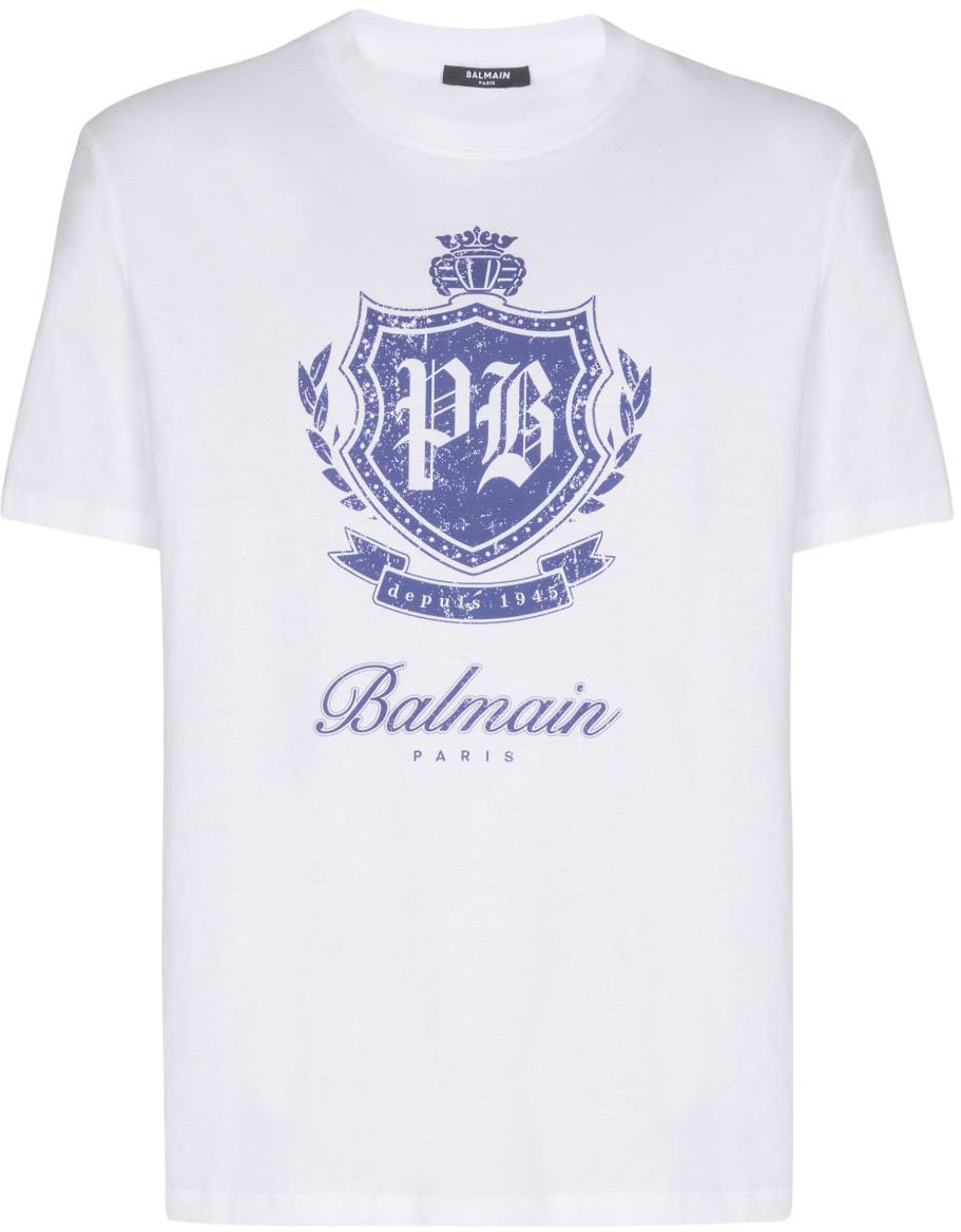 Balmain Graphic-Print White T-Shirt Wit