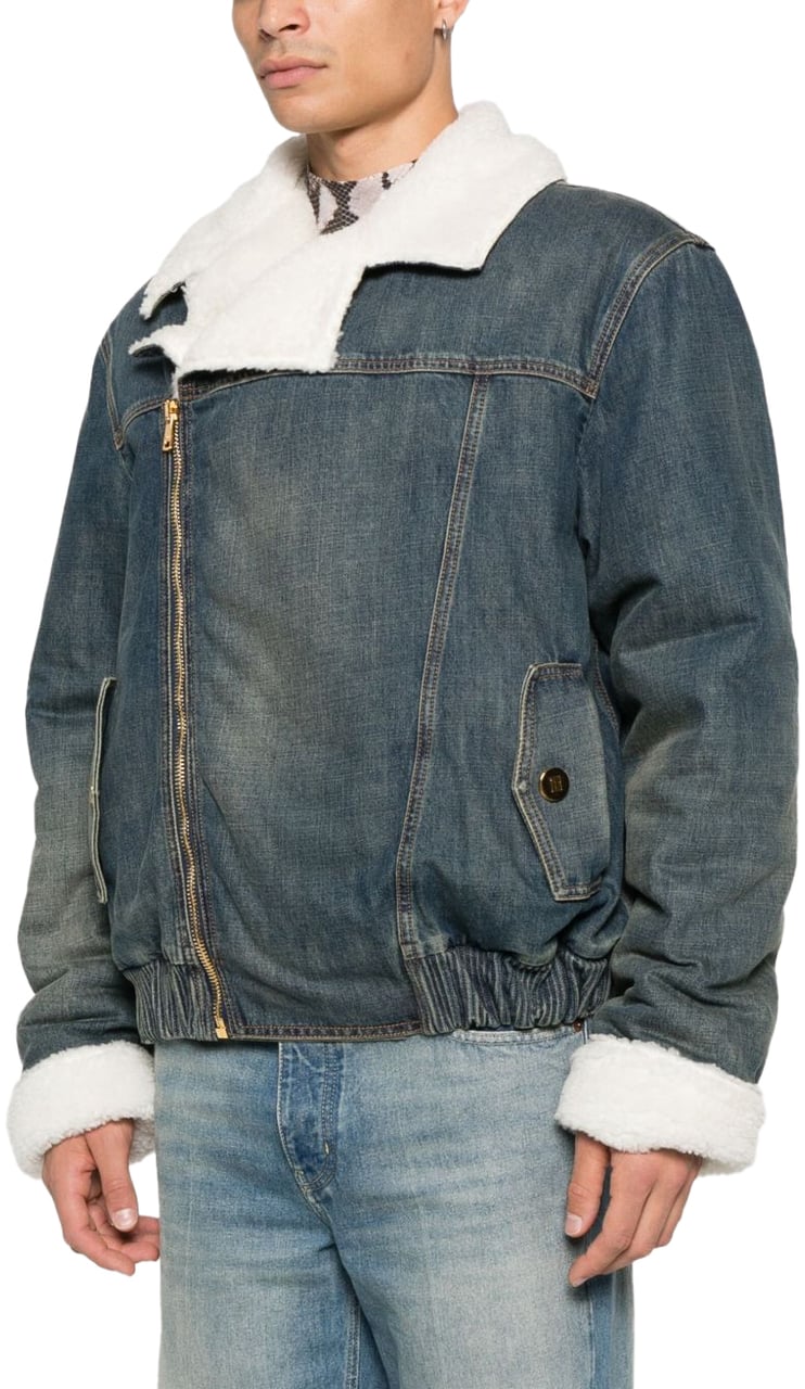 Balmain Jackets Denim Blauw