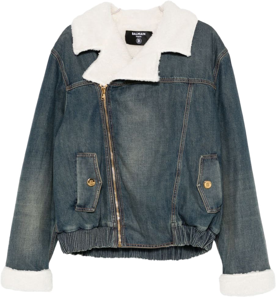 Balmain Jackets Denim Blauw