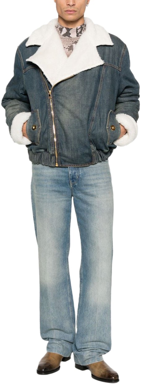 Balmain Jackets Denim Blauw