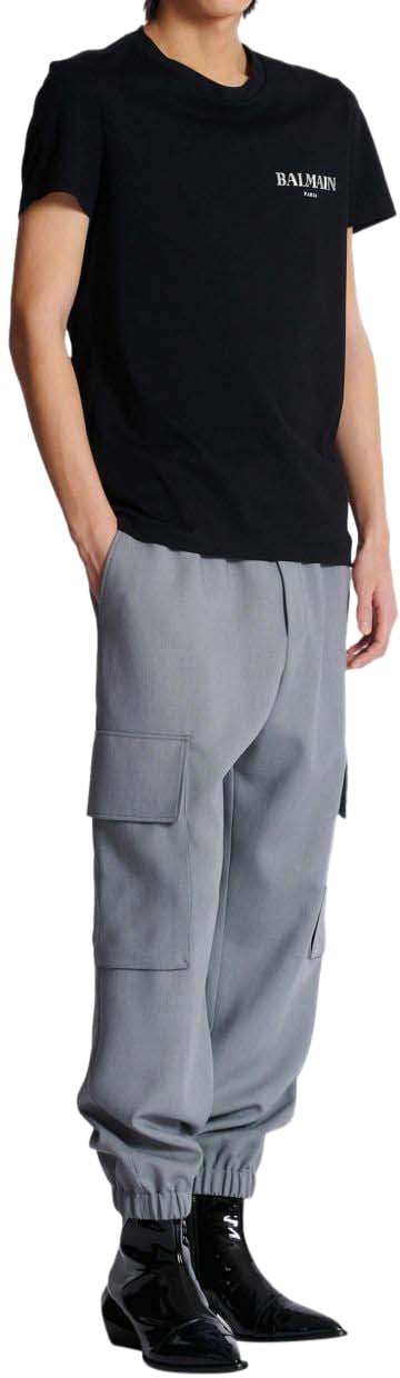 Balmain T-Shirts And Polos Noir Argent Zwart