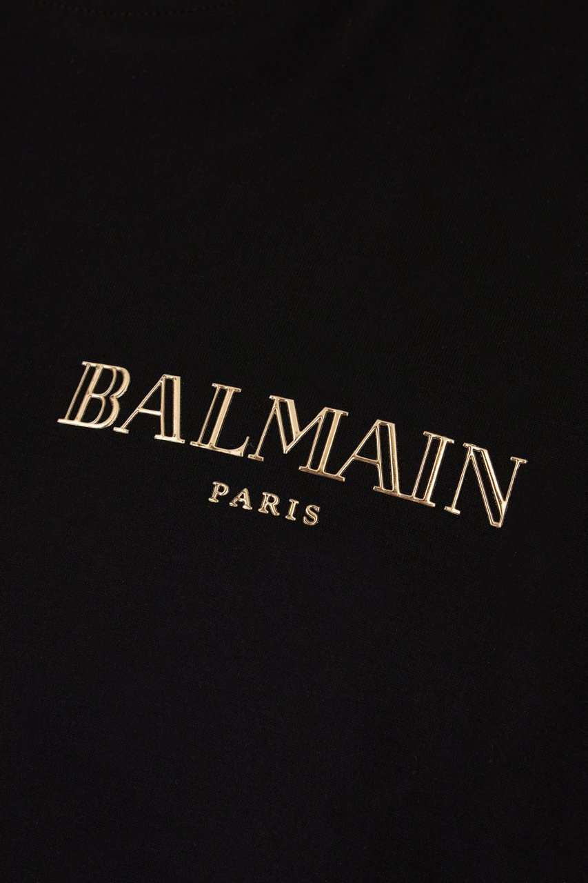 Balmain Balmain Black cotton t-shirt Zwart