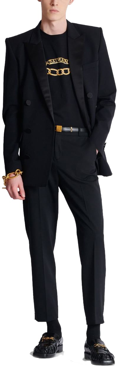 Balmain T-Shirts And Polos Noiror Zwart