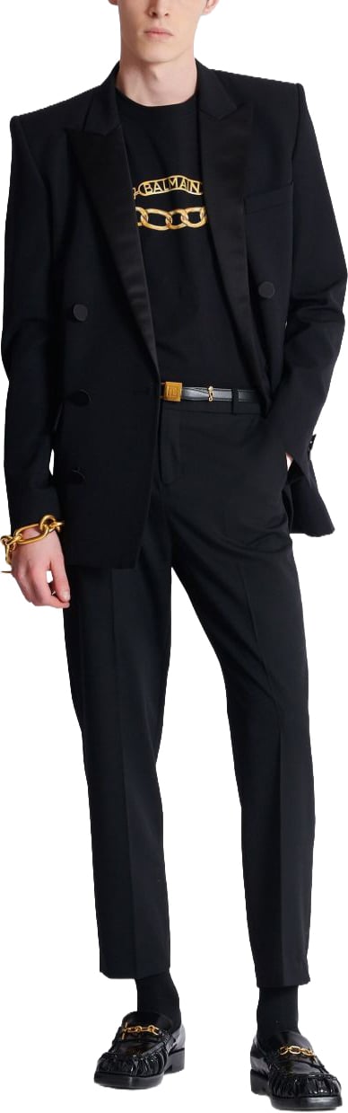Balmain T-Shirts And Polos Noir/Or Zwart