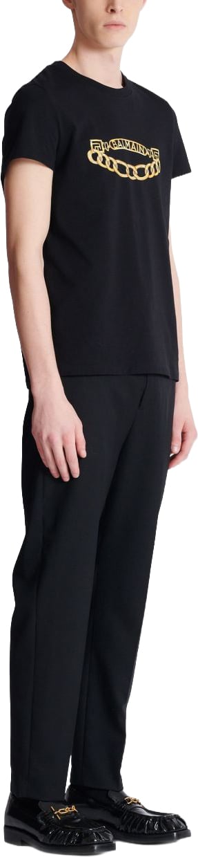 Balmain T-Shirts And Polos Noir/Or Zwart