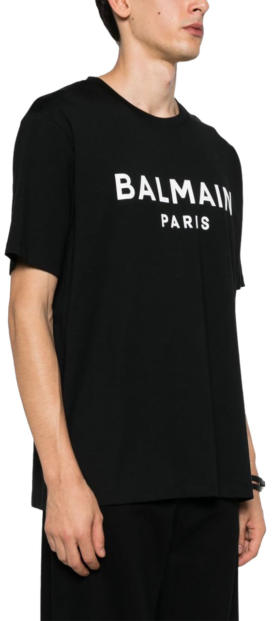 Balmain T-Shirts And Polos Noir Blanc Zwart