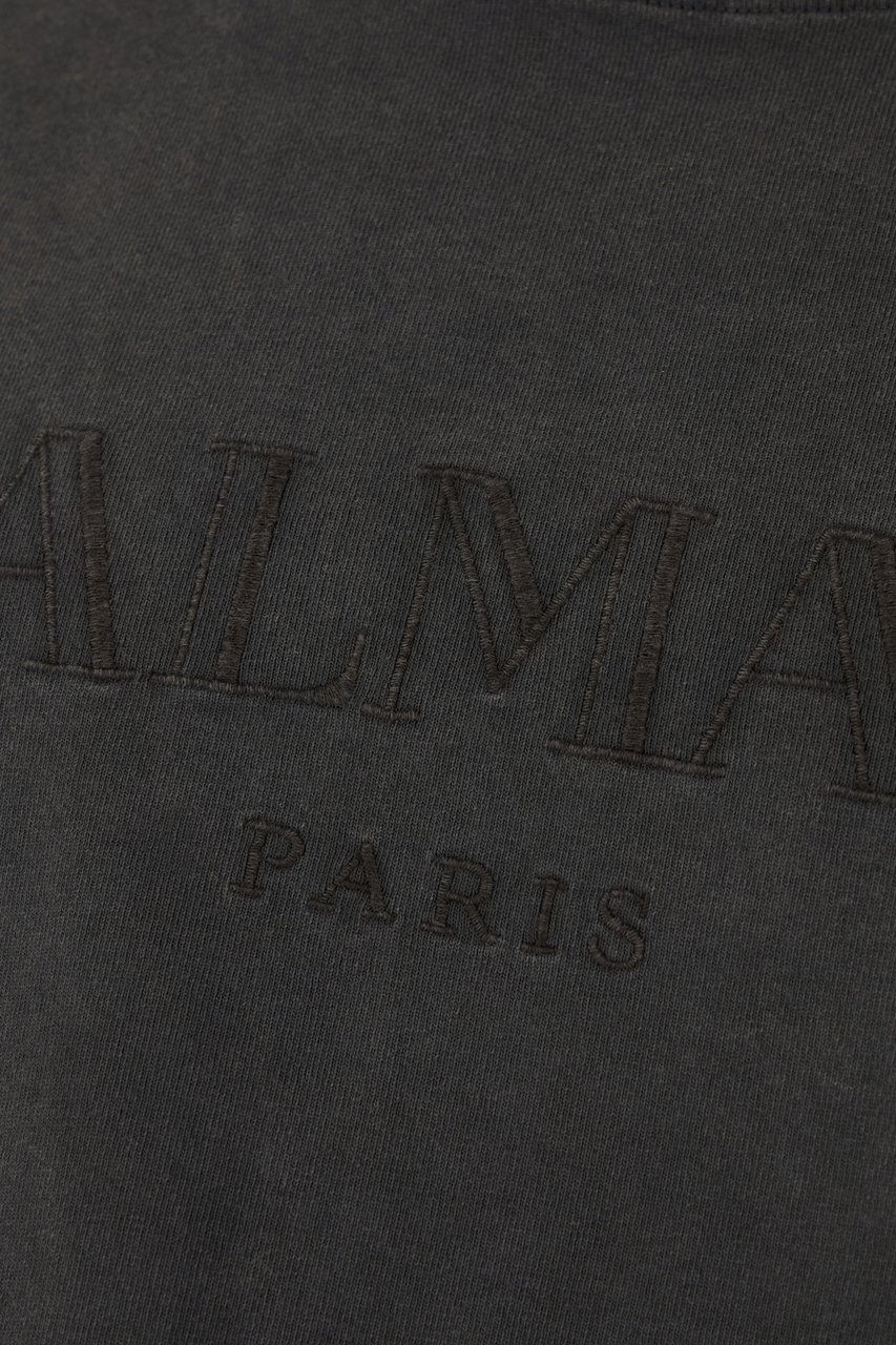 Balmain Balmain Graphite cotton t-shirt Zwart