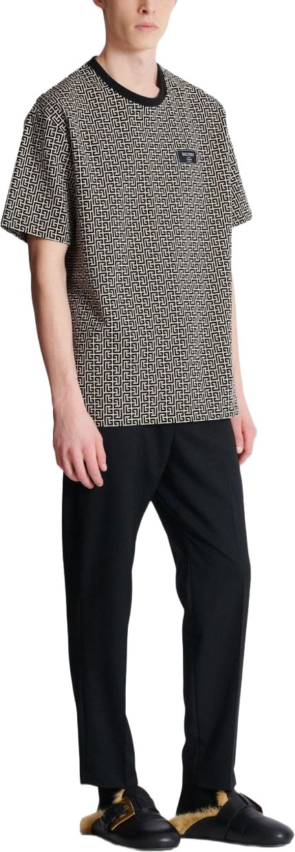 Balmain T-Shirts And Polos Ivoire / Noir Divers