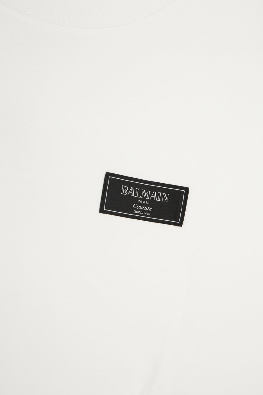 Balmain Balmain White cotton t-shirt Wit