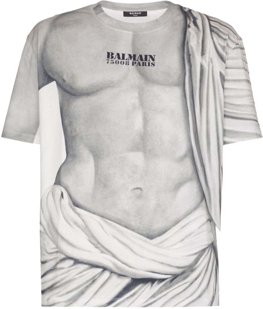 Balmain T-Shirts And Polos Multi Gris Grijs