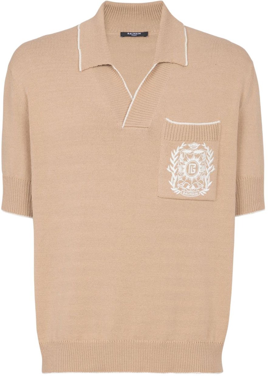 Balmain T-Shirts And Polos Beige Beige