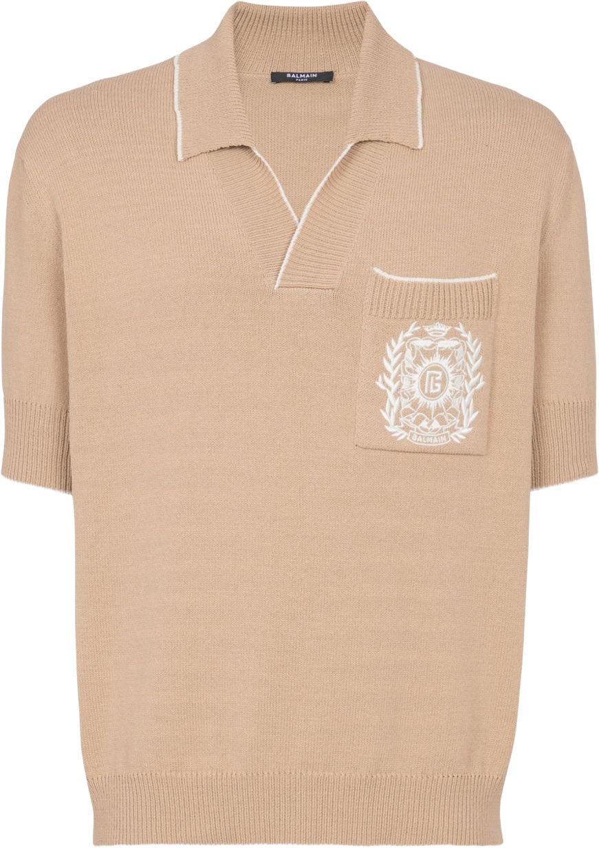 Balmain T-Shirts And Polos Beige Beige