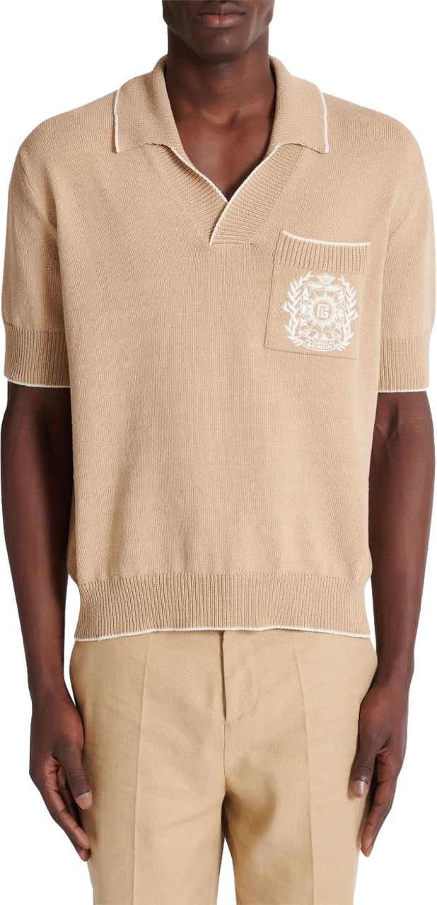 Balmain T-Shirts And Polos Beige Beige