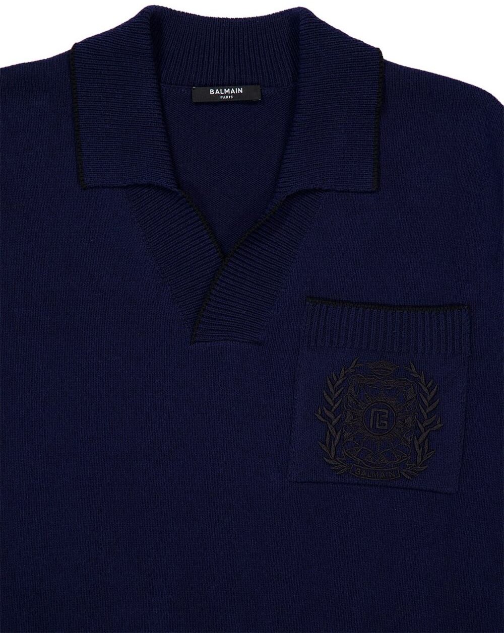 Balmain T-Shirts And Polos Bleu Marine Navy