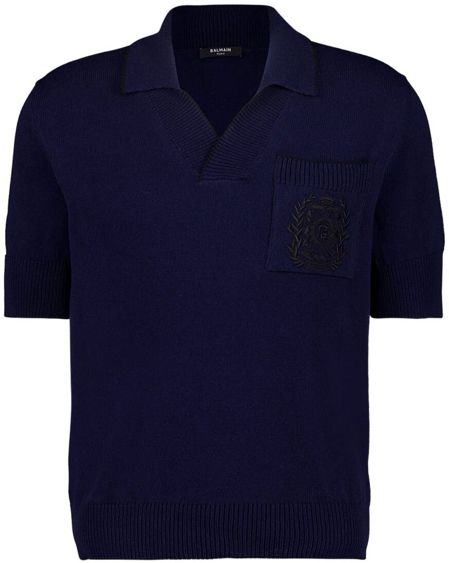 Balmain T-Shirts And Polos Blue Blauw