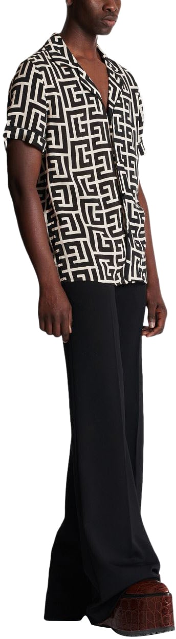 Balmain Shirts Ivoire Noir Zwart