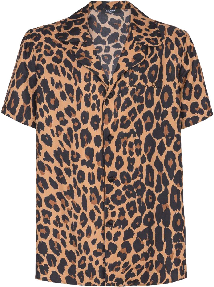 Balmain Shirts Beige Noir Divers