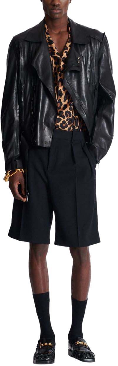 Balmain Shirts Beige Noir Divers